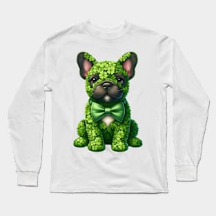 Clover French Bulldog St Patricks Day Long Sleeve T-Shirt